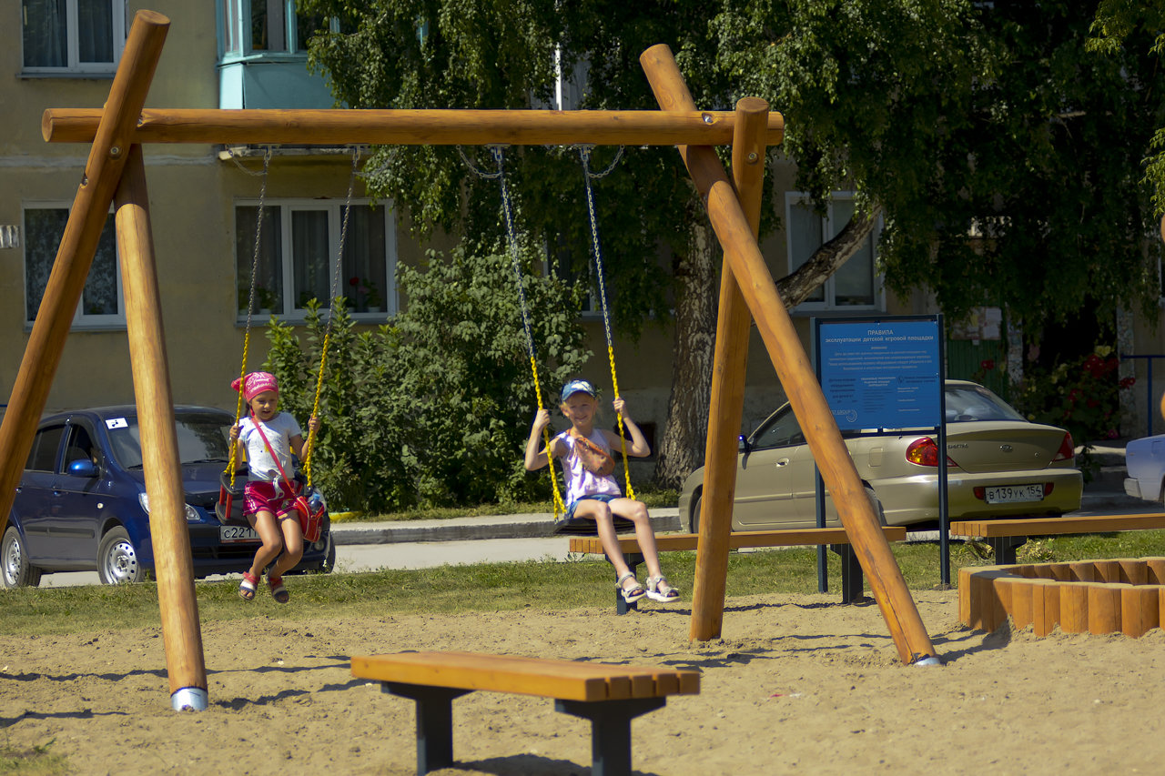 Детская деревянная игровая площадка в г. Искитим
